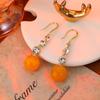 New Chinese Beeswax High Luxury Ear Hook Retro National Style Design Horse Dress Cheongsam Hanfu Earrings