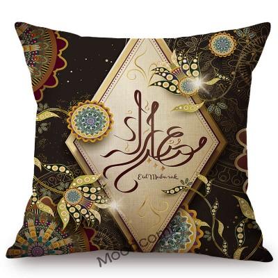 Eid Mubarak Ramadan Decoration Islamic Moon Moslem Muslim Art Home Decorative Sofa Throw Pillow Case Cotton Linen Cushion Cover