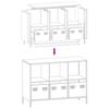 Sideboard White 101.5x39x73.5 Cm Cold Rolled Steel