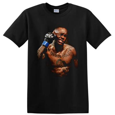 Israel Adesanya MMA-Kämpfer T-Shirt mit intensivem Porträt Kampfsport Fan-T-Shirt