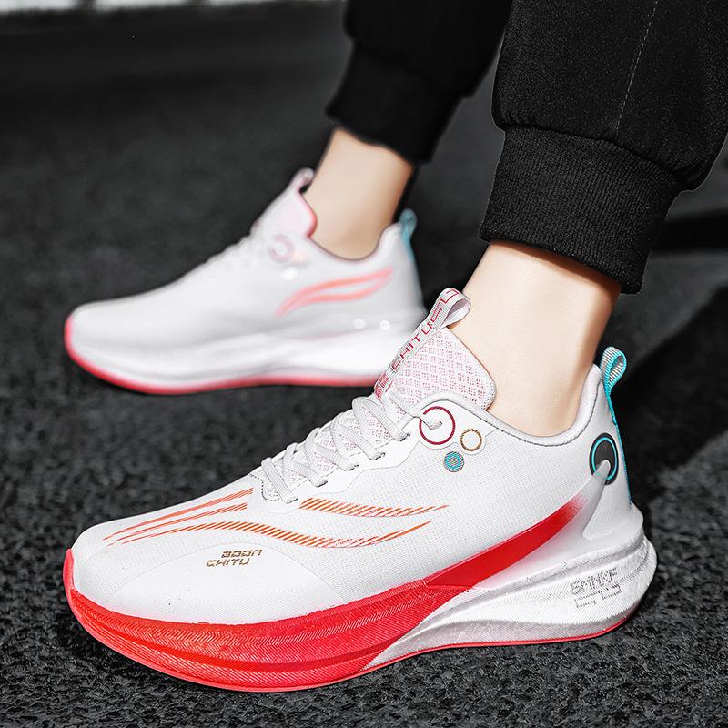 Men Women Running Shoes Carbon Plate Sneakers Lightweight Casual Jogging Shoes Breathable Mesh Anti-slip Fitness Walking Shoes