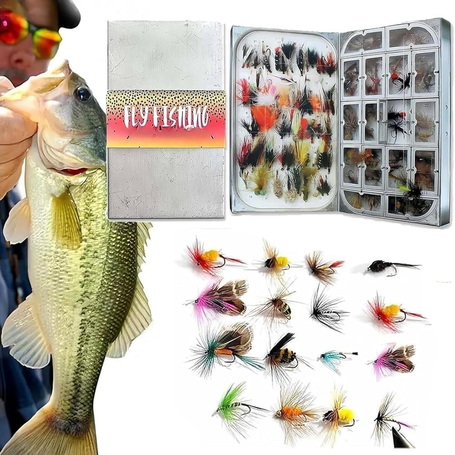 

2025 24 дня Рождественский Адвент-календарь с рыболовными приманками для нахлыста Идеальный праздничный сюрприз для мужчин