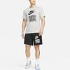 Nike T Shirts Men's Light Gray Crew Neck Moderate Straight Fit FD0059-063