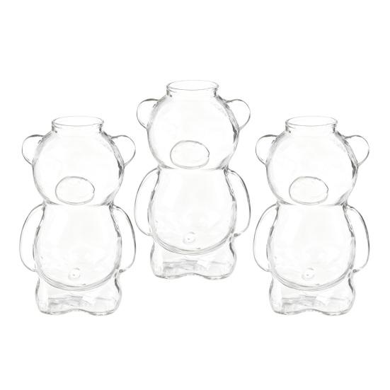 Yousheng 320ml Water Cup Bear Shape Glass Mug Heat-Resistant High Borosilicate Glass Coffee Tea Juice Drinking Bottle