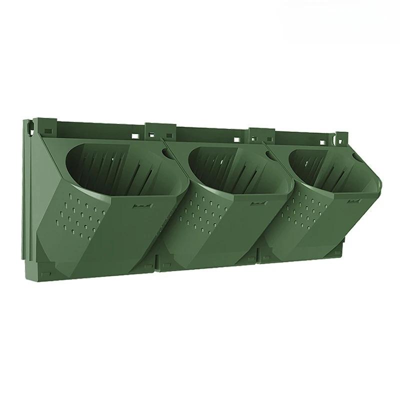 

Вертикальное трехмерное озеленение Растительная стена Многоуровневый ящик для посадки Настенный пластиковый желоб для цветов Горшки для цветов