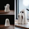 Süße Geisterstatue mit Mittelfinger, kleine gruselige Geisterfiguren, Halloween-Wohndekoration, Couchtisch-Mittelstück-Regal