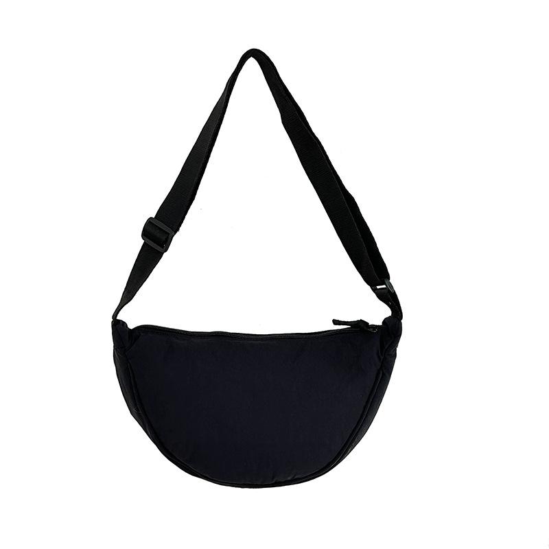 New Student Portable Shoulder Bag Women Go Out for Leisure Travel Light Messenger Bag Solid Color Simple Dumpling Bag