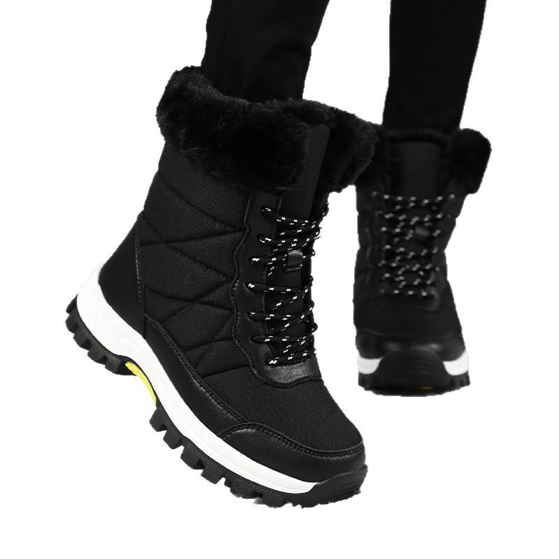 Women's High-Top Snow Boots - Warm Winter Cotton Shoes