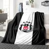 Coperta in Flanella con Stampa Logo Beşiktaş Alta Qualità Calda Confortevole Coperta per Tutte le Stagioni Perfetta per Regali Decorazione per la Casa