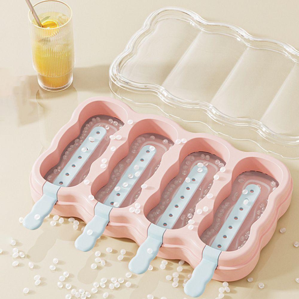 Plastic Sorbet Mold with Lid Ice Lolly Maker Cute Ice Lolly Mould  Freezer