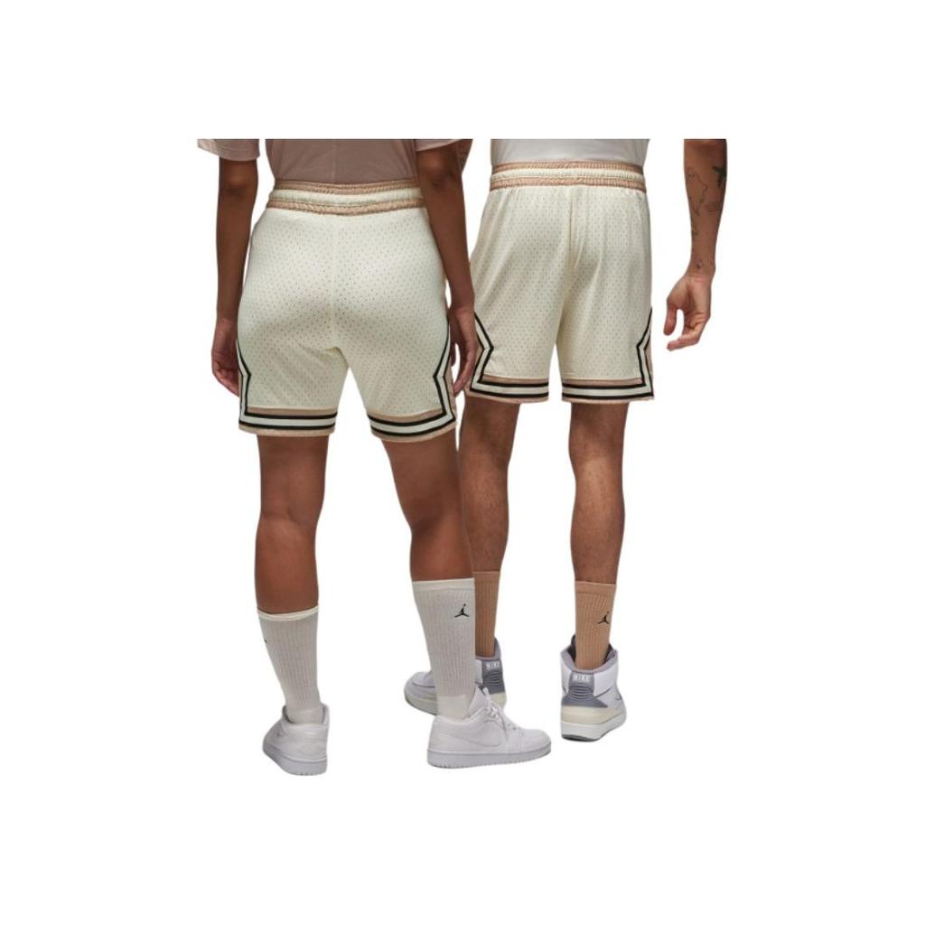 Jordan Striped Mid-Waist Drawstring Straight-Leg Casual Shorts Men Bottoms Beige DX1488-113