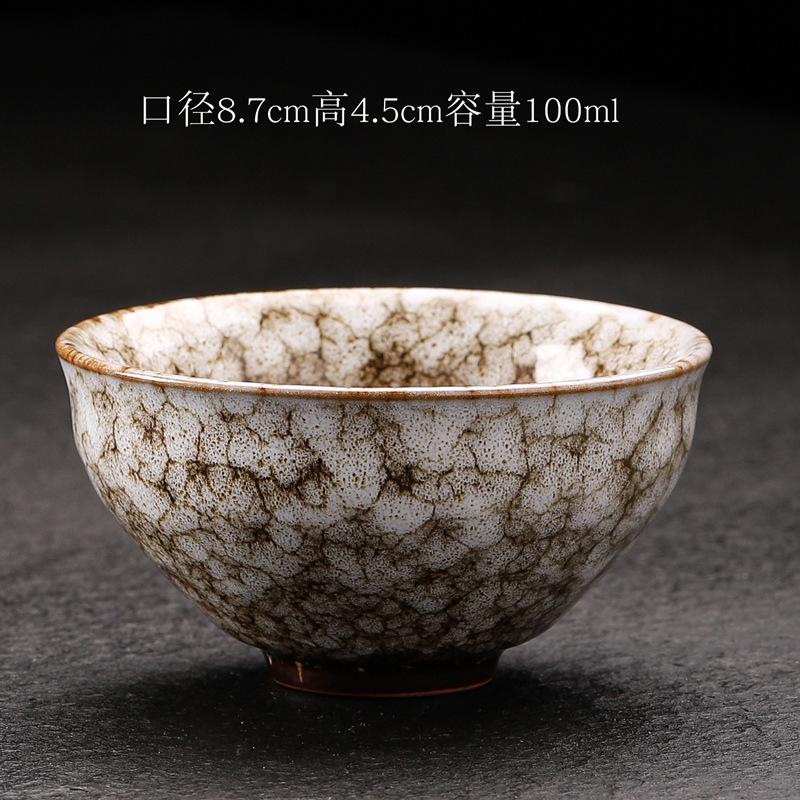 Ceramic kiln change single cup Jianzhan cup teacup teacup master cup teacup bowl heterosexual tea tasting cup hat cup household colorful 100ml