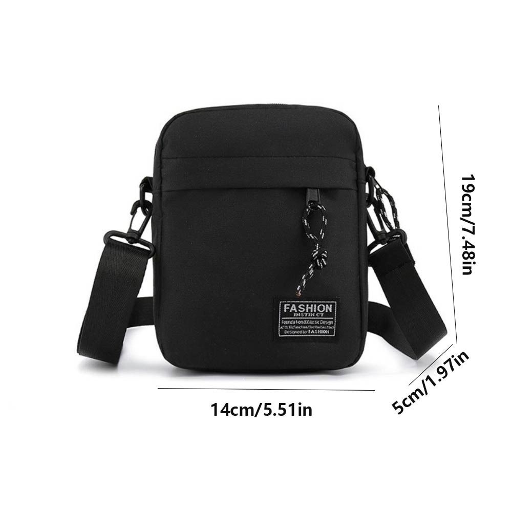 Lightweight Men's  Crossbody Bag Solid Color Small Square Bag Business Shoulder Bag  Business