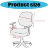 Waterproof Polyester Office Chair Cover Set Seat Cushion and Backrest Spill Resistant for Home Dining or Workspaces