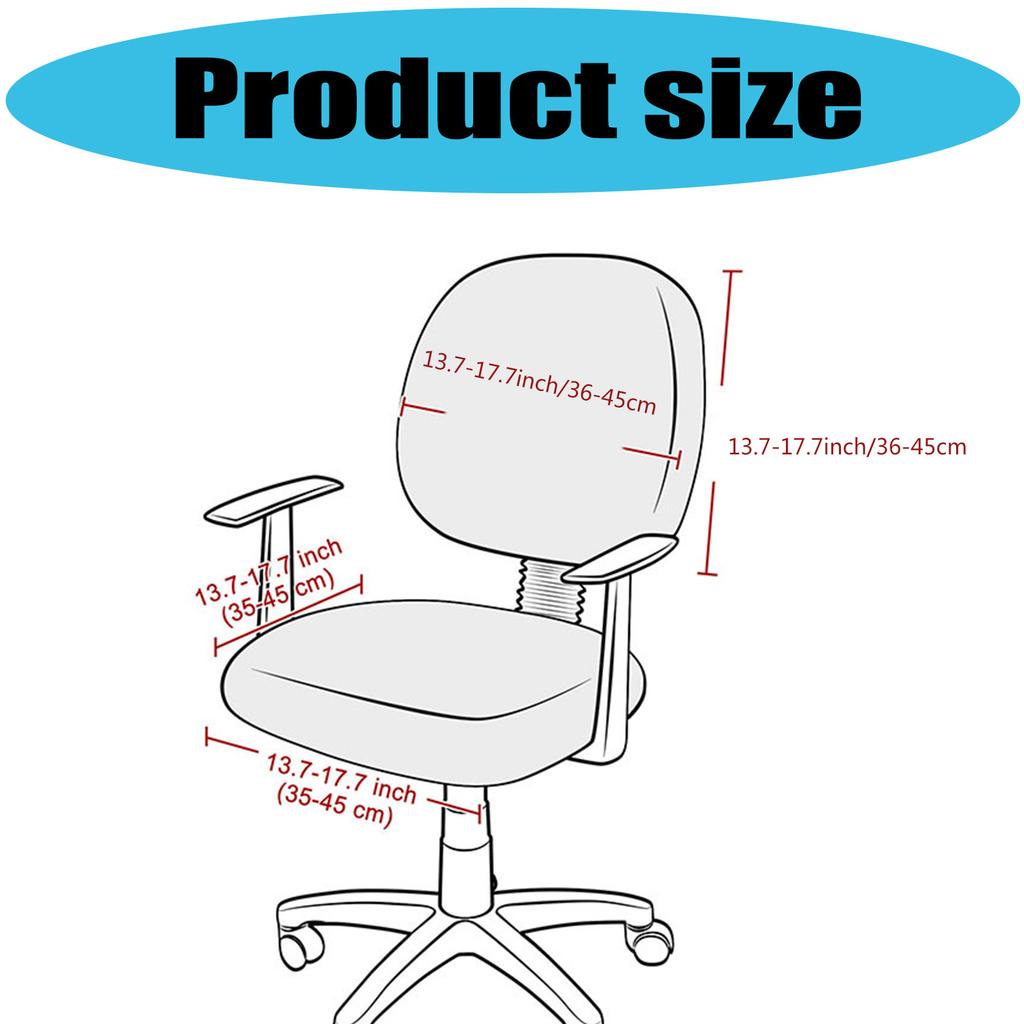 Waterproof Polyester Office Chair Cover Set Seat Cushion and Backrest Spill Resistant for Home Dining or Workspaces