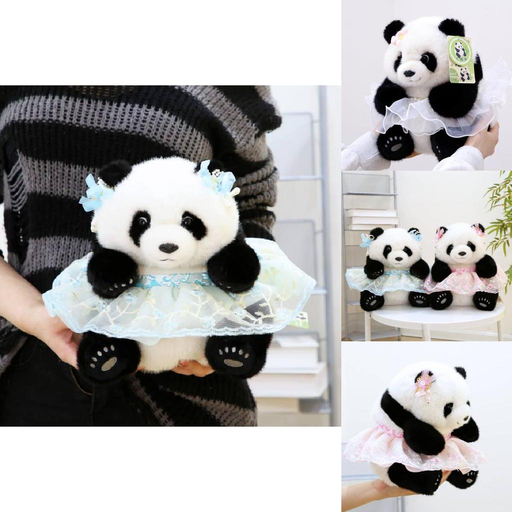 Adorable Plush Princess Panda Toy Ultra Soft Stuffed Animal Ideal Gift For Girlfriend