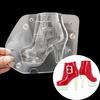 3D Plastic Women Boots Chocolate Mold Lady Shoes Candy Molds Cake Decorating Tools DIY