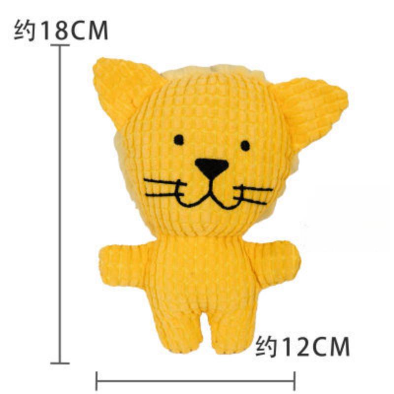 Plush Dog Toy Bite Resistant Squeaky Sound Dog Toy for Small Large Dogs Puppy Pets Training Accessories Cute Animals Shape