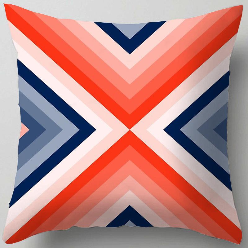 Orange Geometric Pillowcase Modern Home Decor Living Room Office Sofa Cushion Cover Home Decor Pillowcase