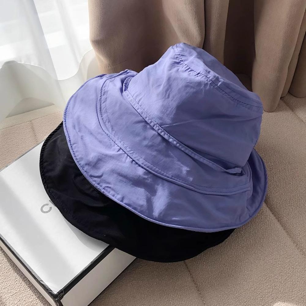 Pleasantly Cool Quick Drying Fisherman Hat Portable Foldable Basin Cap Sunshade Bucket Hat  Women