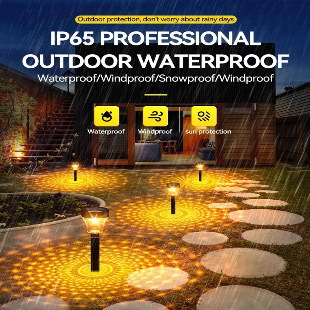 LED solární světla na cestu Vodotěsná krajinná lampa Solární zahradní osvětlení pro dvorek terasu Trávník Dvorek chodník Dekor