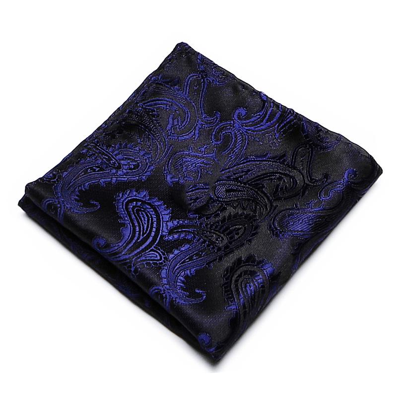Men's Striped Jacquard Pocket Square for Weddings and Business Suits
