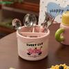 Cute Makeup Brush Storage Box, Large Capacity Divided Organizer, Desktop Cartoon Cosmetic Eyebrow Pencil Storage Box