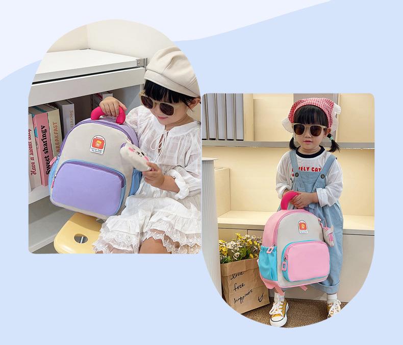 Korean Style Lightweight Girls' School Backpack for Ages 3-6