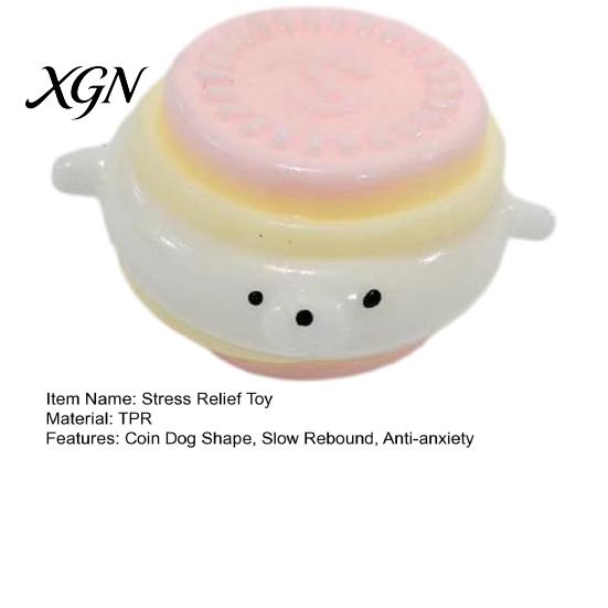 Mood Relaxation Tool Coin Dog Squeeze Toy Slow Rebound Cartoon Puppy Sensory Anxiety Relief Fidget Soft Stress Ball Pinch