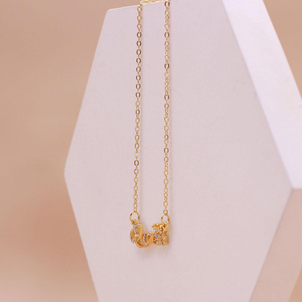Korean Fashion Rhinestone Crystal Crown Queen Necklace