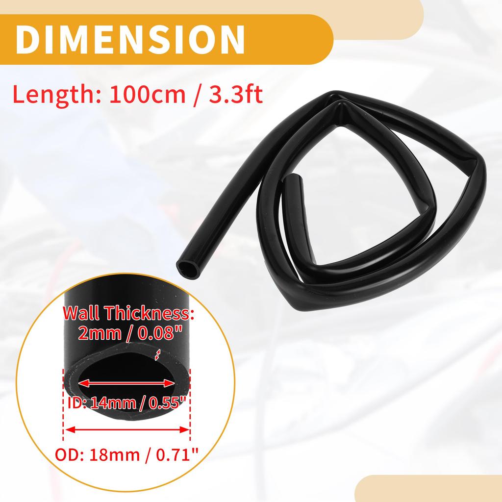 Partuto 1pc 130PSI Max Pressure Universal Silicone Vacuum Tube Hose Car Automotive Vacuum Line