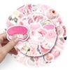 50 Pink INS Style Graffiti Stickers for Personalized DIY Projects: Diary, Milk Tea Cup, and Suitcase Decoration