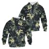 Men's Casual Fashion Long Sleeve Hooded With Pocket Flag Small Print Sweatshirt