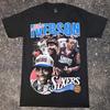 Κομψό Μαύρο Allen Iverson Philadelphia 76ers Vintage Γραφικό Casual Βαμβακερό Κοντομάνικο T-Shirt για Γυναίκες και Άνδρες