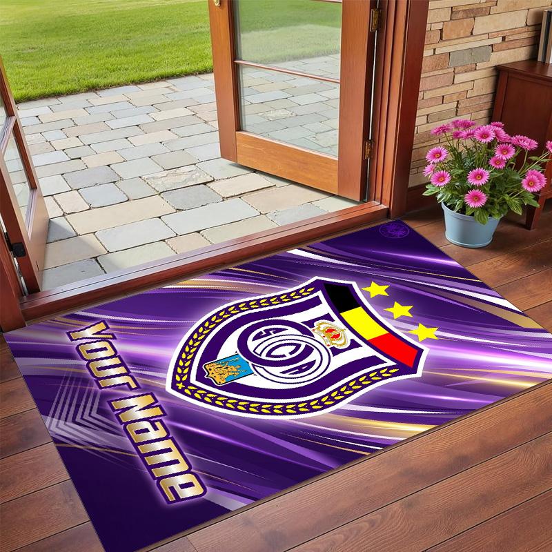 Crystal Velvet Rug Custom Name Text, Soft Non Slip Floor Mat Home DecorAnderlecht FC