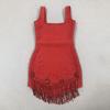 Elegant Beaded Spaghetti Strap Bandage Dress - Sexy, Formal Party Wear