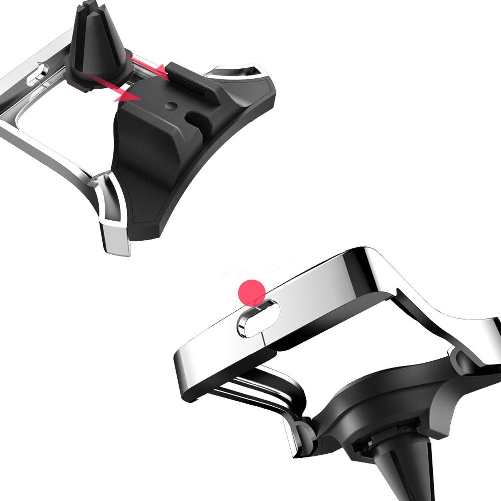 Car Phone Holder Stand For Car Air Outlet Mount Cell Phone Support Mount Black
