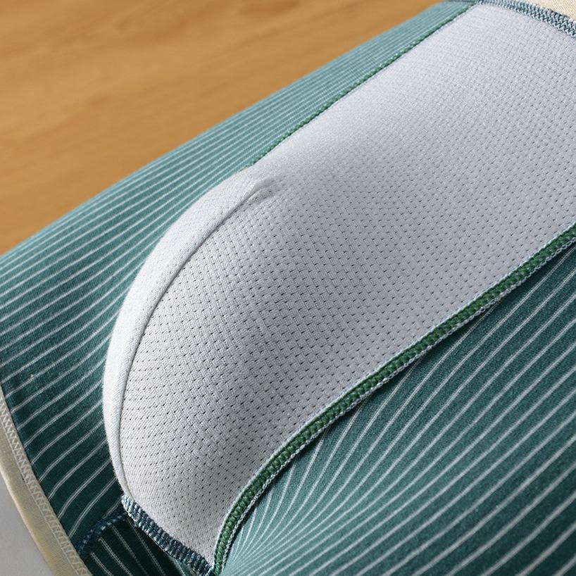 Men's Breathable Cotton Striped Boxer Briefs - Mid-Rise, Antibacterial, XL Size