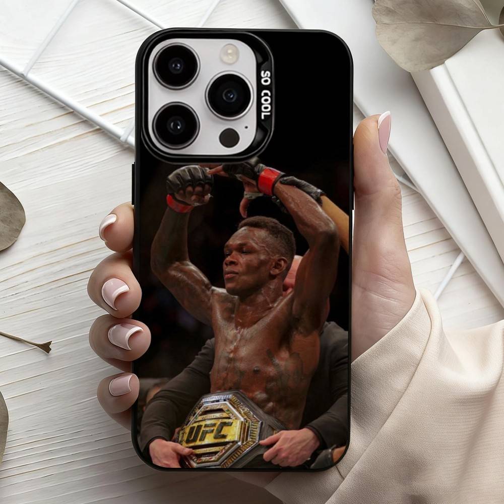 I-Israel A-Adesanya-A Phone Case For iPhone17,16,15,14,13,12,11 Plus,Pro Max Black Candy Silver Plated Cover