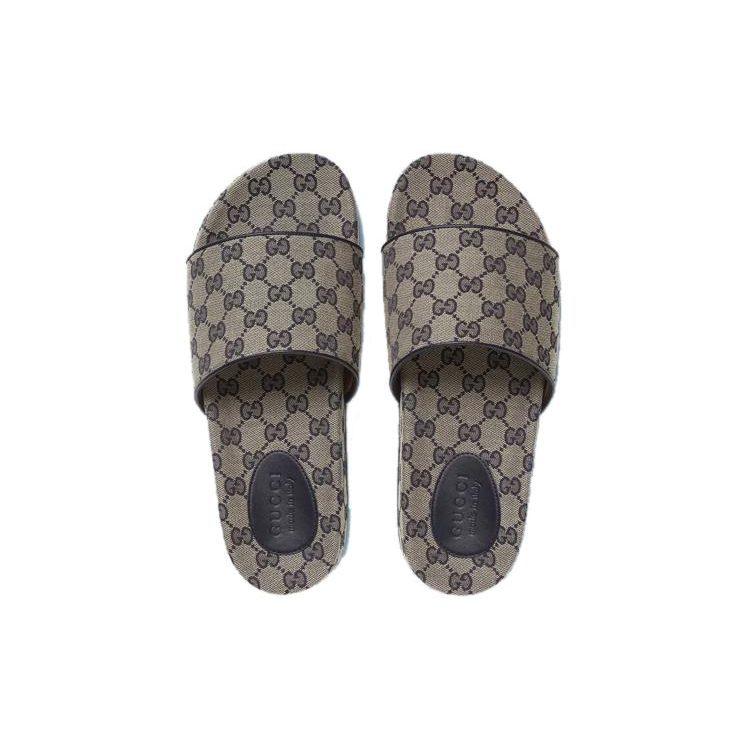 Gucci GG Slide Slippers Men's Light Umber 692951 2HK60 4061