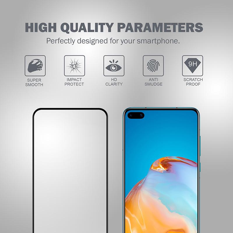 Crong 3d armour glass - szkło hartowane 9h na cały ekran huawei p40 + ramka instalacyjna