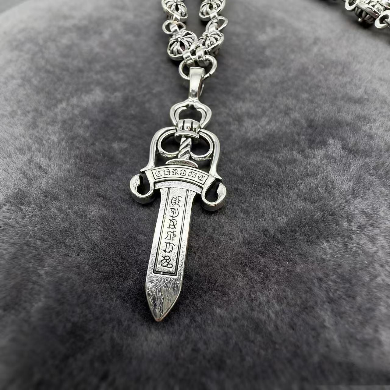 Мужская модная хип-хоп подвеска-ожерелье с крестом и мечом