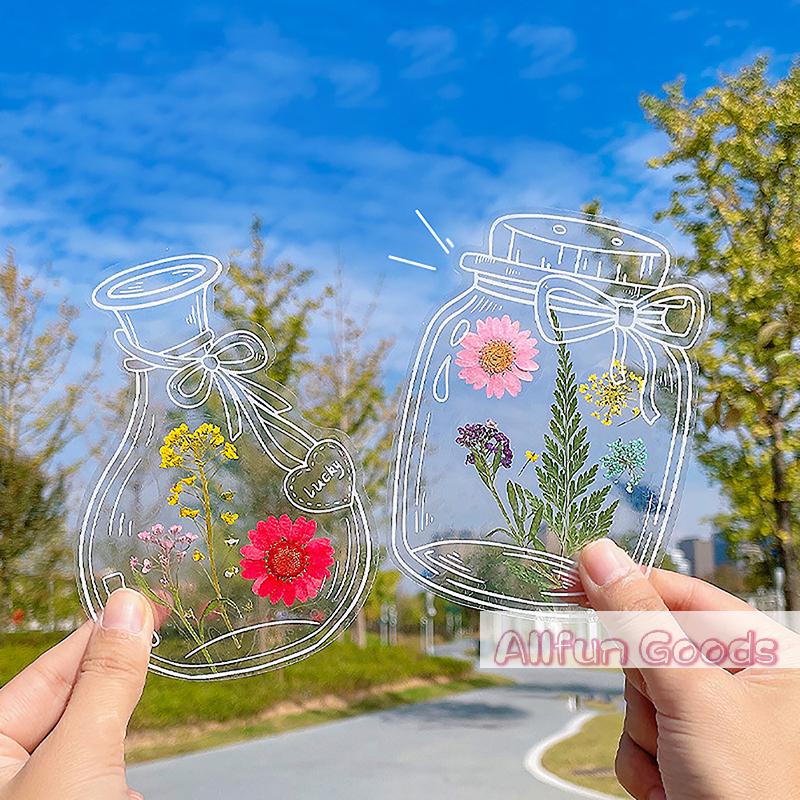 20 Piece Bookmarks Kids Creative DIY Transparent Bookmarks For Dried Flowers Plant Samples Bookmarks Personalized Glassware Drie