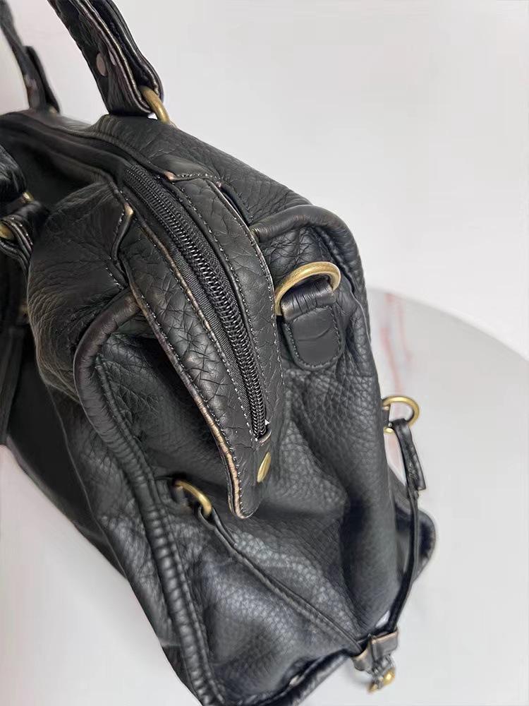 Trendy Large Capacity Washed Shoulder and Crossbody Tote Bag for Women