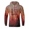 Halloween Blood-stained Print Men's Loose Hooded Sweatshirt