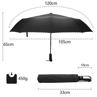 Windbeständiger automatischer Regenschirm, faltbar, für Damen, Auto, luxuriös, groß, winddicht, für Herren, schwarze Beschichtung, 10K Sonnenschirm