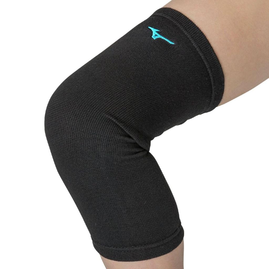 Mizuno Volleyball Knee No 1 Free V2MYA402 Support, Long, Pad, Piece, Junior, Black/Turquoise, Size,