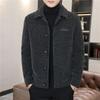 A Short, Fleece and Thickened Tweed Coat with A Checkered Lapel for Men, A Casual and Stylish Winter Woolen Jacket In Korean Style