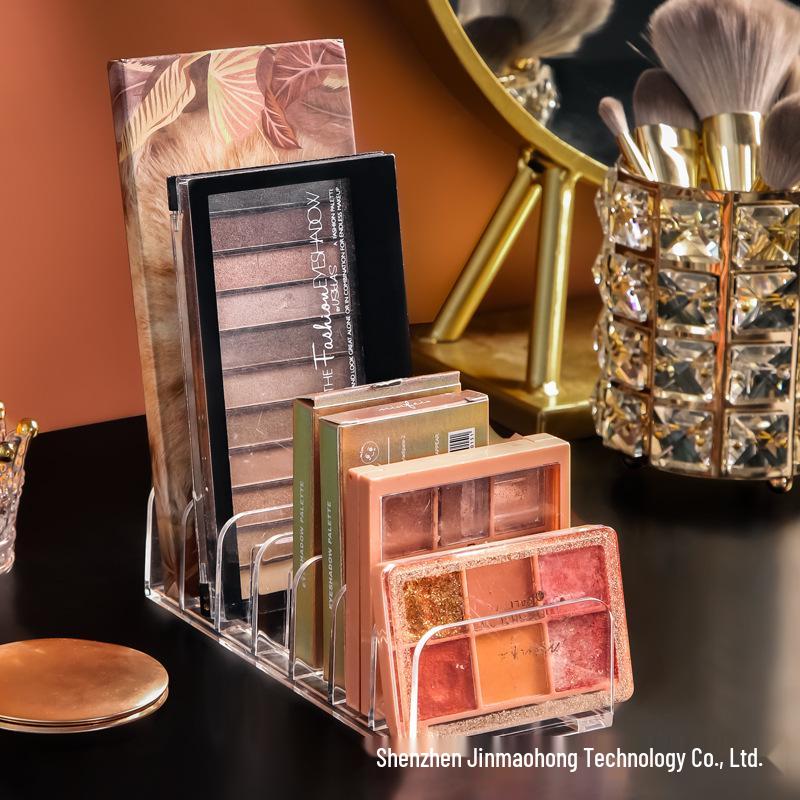 Transparent Makeup Organizer Box for Eyeshadows, Blush, and Compacts