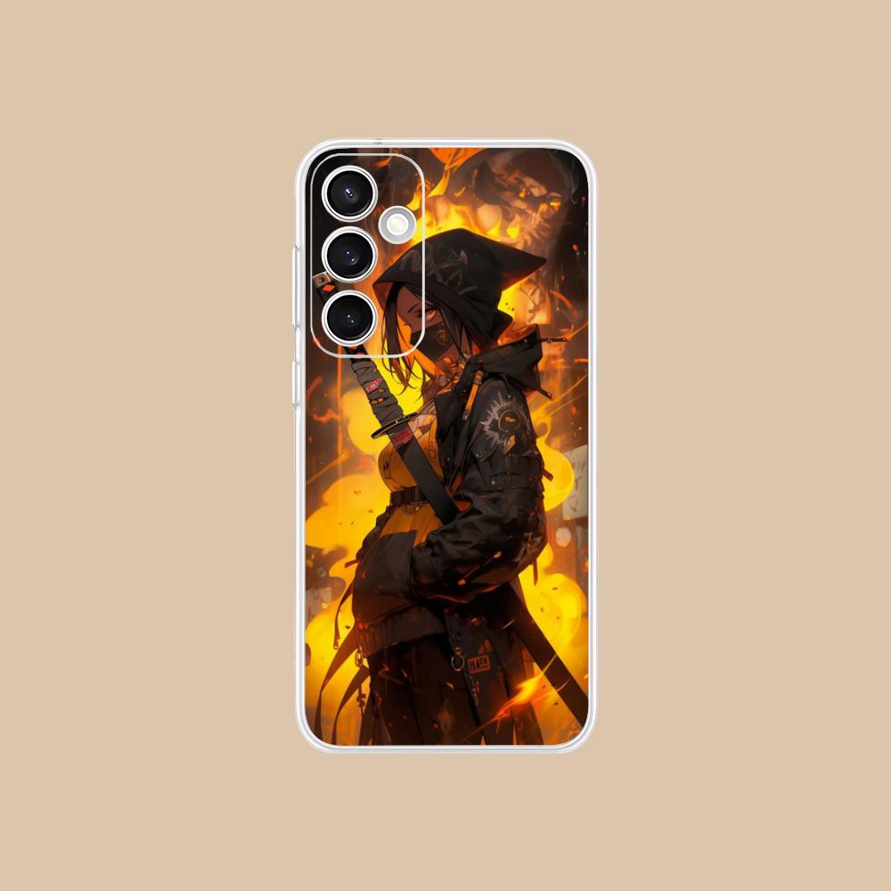 Anime Girl Mobile Phone Case for Samsung Galaxy S25 S24 S23 S22 S21Plus FE Ultra Clear Colorful Cover Smartphone Cover